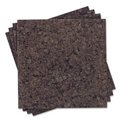 Quartet Cork Panel Bulletin Board, Natural Cork, 12 x 12, 4 Panels/Pack QRT101