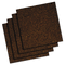Quartet Cork Tiles, 12" x 12", Corkboard, Mini Wall Bulletin Boards, Dark, 4 Pack (101 )
