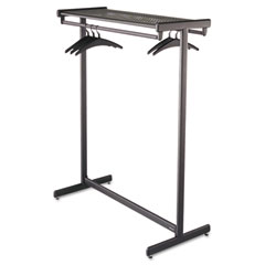 Quartet Double-Sided Garment Rack, Steel, Black Powder Coat QRT20314