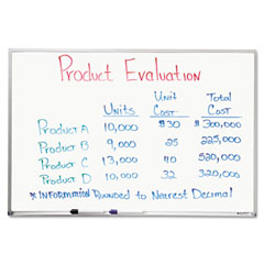 Quartet Dry Erase Board, Melamine Surface, 36 x 24, Aluminum Frame QRT75123