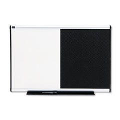 Quartet Dry Erase/Bulletin Board, Embossed Foam, 36 x 24, Black/White, Aluminum Frame QRTBTE643A