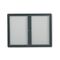 Quartet Enclosed Bulletin Board, Fabric Covered Cork, 48 x 36, Gray, Aluminum Frame QRT2364L