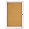 Quartet Enclosed Bulletin Board, Natural Cork/Fiberboard, 24 x 36, Aluminum Frame QRT2363