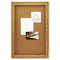 Quartet Enclosed Bulletin Board, Natural Cork/Fiberboard, 24 x 36, Oak Frame QRT363