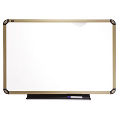 Quartet Euro Frame Dry-Erase Board, Porcelain/Steel, 36 x 24, White/Aluminum Frame QRTP563T