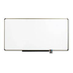 Quartet Euro Frame Dry-Erase Board, Porcelain/Steel, 96 x 48, White/Aluminum Frame QRTP568T