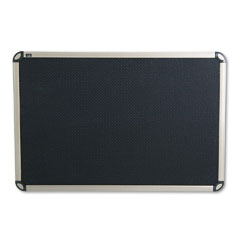 Quartet Euro-Style Bulletin Board, High-Density Foam, 36 x 24, Black/Aluminum Frame QRTB363T