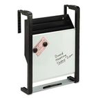 Quartet Hanging File Pocket with Dry Erase, Letter, Three Pocket, Black/Silver QRTOFD