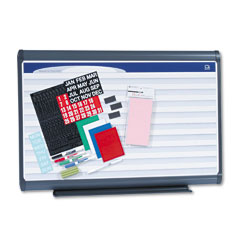 Quartet Horizontal Format Planning System, Porcelain, 36 x 24, Graphite QRTPP132