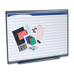 Quartet Horizontal Format Planning System, Porcelain, 48 x 36, Graphite QRTPP143