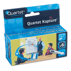 Quartet Kapture Dry-Erase Ink Refill Cartridges, 6 Pack, Black QRT23704