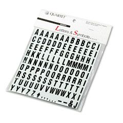Quartet Magnetic Characters, Magnetic, Black, 3/4"h, 120/Set QRTML