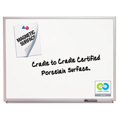 Quartet Magnetic Dry-Erase Board, Porcelain, 36 x 24, White, Aluminum Frame QRT2543