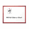 Quartet Magnetic Dry Erase Board, Porcelain, 48 x 36, White, Solid Mahogany Frame QRT2544M