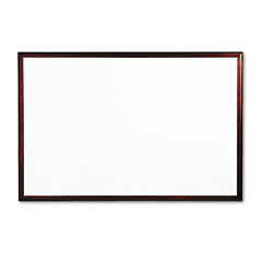 Quartet Magnetic Dry-Erase Board, Porcelain, 72 x 48, White, Solid Mahogany Frame QRT2547M