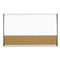 Quartet Magnetic Dry Erase/Cork Board, Painted Steel, 18 x 30, White/Aluminum Frame QRTARCCB3018