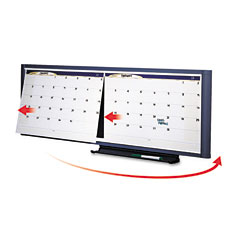 Quartet Modular 2-Month Calendar System for Cubicles, 36 x 12, Graphite Gray QRTCCP31