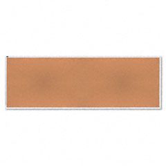 Quartet Natural Cork Bulletin Board, 144 x 48, Anodized Aluminum Frame QRTECKA412