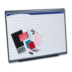 Quartet Planning System, Porcelain-on-Steel, 1 x 2 Grid, 48 x 36, Graphite Gray QRTPP1243