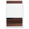 Quartet Porcelain Magnetic Whiteboard, 96 x 48, White/Mahogany QRT85264
