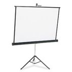 Quartet Portable Tripod Projection Screen, 50 x 50, White Matte, Black Steel Case QRT550S