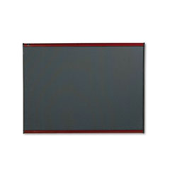 Quartet Prestige Bulletin Board, Diamond Mesh Fabric, 48 x 36, Gray/Mahogany Frame QRTB444M