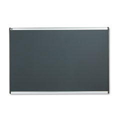Quartet Prestige Bulletin Board, Diamond Mesh Fabric, 72 x 48, Gray/Aluminum Frame QRTB447A