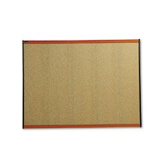 Quartet Prestige Bulletin Board, Graphite-Blend Cork, 48 x 36, Cherry Frame QRTB244LC