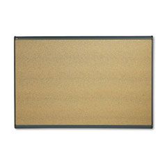 Quartet Prestige Bulletin Board, Graphite-Blend Cork, 72 x 48, Aluminum Frame QRTB247G