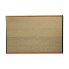 Quartet Prestige Bulletin Board, Graphite-Blend Cork, 72 x 48, Cherry Frame QRTB247LC