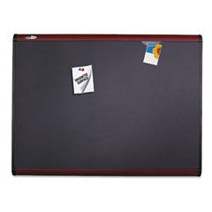 Quartet Prestige Plus Magnetic Fabric Bulletin Board, 48 x 36, Mahogany Frame QRTMB544M