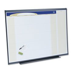 Quartet Prestige Total Erase Monthly Calendar, 48 x 36, Gray Aluminum Frame QRTCP43