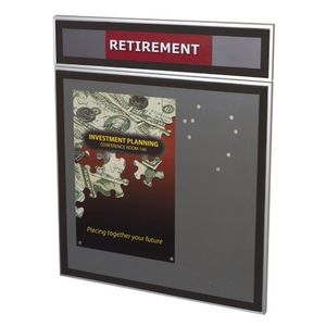 Quartet S2323 Enclosed Matrix Sign Holder, 23w x 23h, Gray Metal Surface/Acrylic Cover