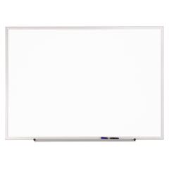 Quartet Standard Dry-Erase Board, Melamine, 36 x 24, White, Aluminum Frame QRTS533
