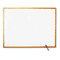 Quartet Standard Dry-Erase Board, Melamine, 48 x 36, White, Oak Finish Wood Frame QRTS574