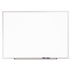 Quartet Standard Dry-Erase Board, Melamine, 72 x 48, White, Aluminum Frame QRTS537