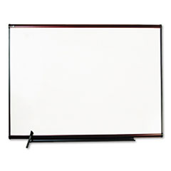 Quartet Total Dry Erase Board, 48 x 36, White, Mahogany Frame QRTTE544M