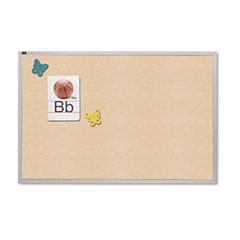 Quartet Vinyl Tack Bulletin Board, 120 x 48, Antique White, Anodized Aluminum Frame QRTVTA410W