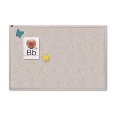 Quartet Vinyl Tack Bulletin Board, 144 x 48, Gray, Anodized Aluminum Frame QRTVTA412G