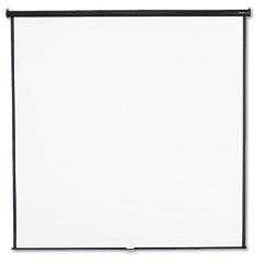 Quartet Wall or Ceiling Projection Screen, 96 x 96, White Matte, Black Matte Casing QRT696S