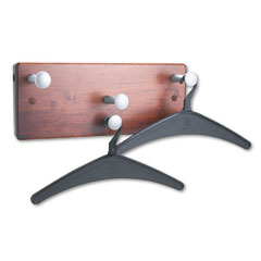 Quartet Wall Rack, Four Knobs/Two Hangers, Mahogany QRT20521
