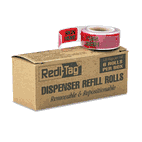 Redi-Tag Message Right Arrow Flag Refills, "Sign Here", Red, 6 Rolls of 120 Flags/Box RTG91002