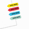 Redi-Tag Mini Arrow Page Flags, "Sign Here", Blue/Mint/Red/Yellow, 126 Flags/Pack RTG72020