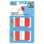 Redi-Tag Page Flags in Pop-Up Dispenser, 1 x 1 7/10, Red, 100/Pack RTG74024