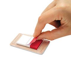 Redi-Tag Recycled Page Flags in Pop-Up Dispenser, 1 x 1-7/10, Blue/Red, 50 per Pack RTG25800