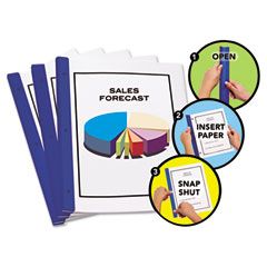 Redi-Tag Redi-Bind Binder Bars, 50-Sheet Capacity, Navy Blue, 12/Pack RTG13010