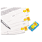 Redi-Tag Sign Here Page Flags in Pop-Up Dispenser, 1w x 1 7/10h, Yellow/Red, 70/Pack RTG74004