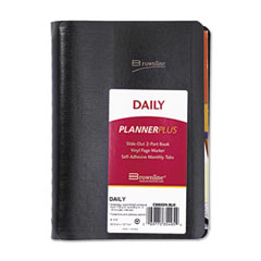 Rediform Brownline PlannerPLUS Daily Appt. Book, 15-Minute Schedule, 5 x 8, Black, 2012 REDCB800NBLK