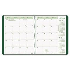Rediform EcoLogix Recycled Monthly Planner, 11 x 8-1/2, Green Soft Cover, 2011-2013 REDCB435WGRN