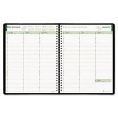 Rediform EcoLogix Recycled Weekly Planner, 15-Minute Appts., 11 x 8-1/2, Black, 2012 REDCB425WBLK